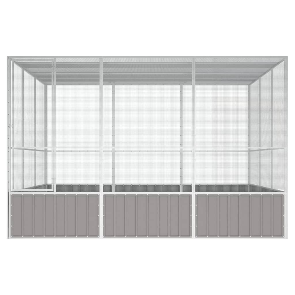NNEVL Bird Cage Grey 302.5x324.5x211.5 cm Galvanised Steel