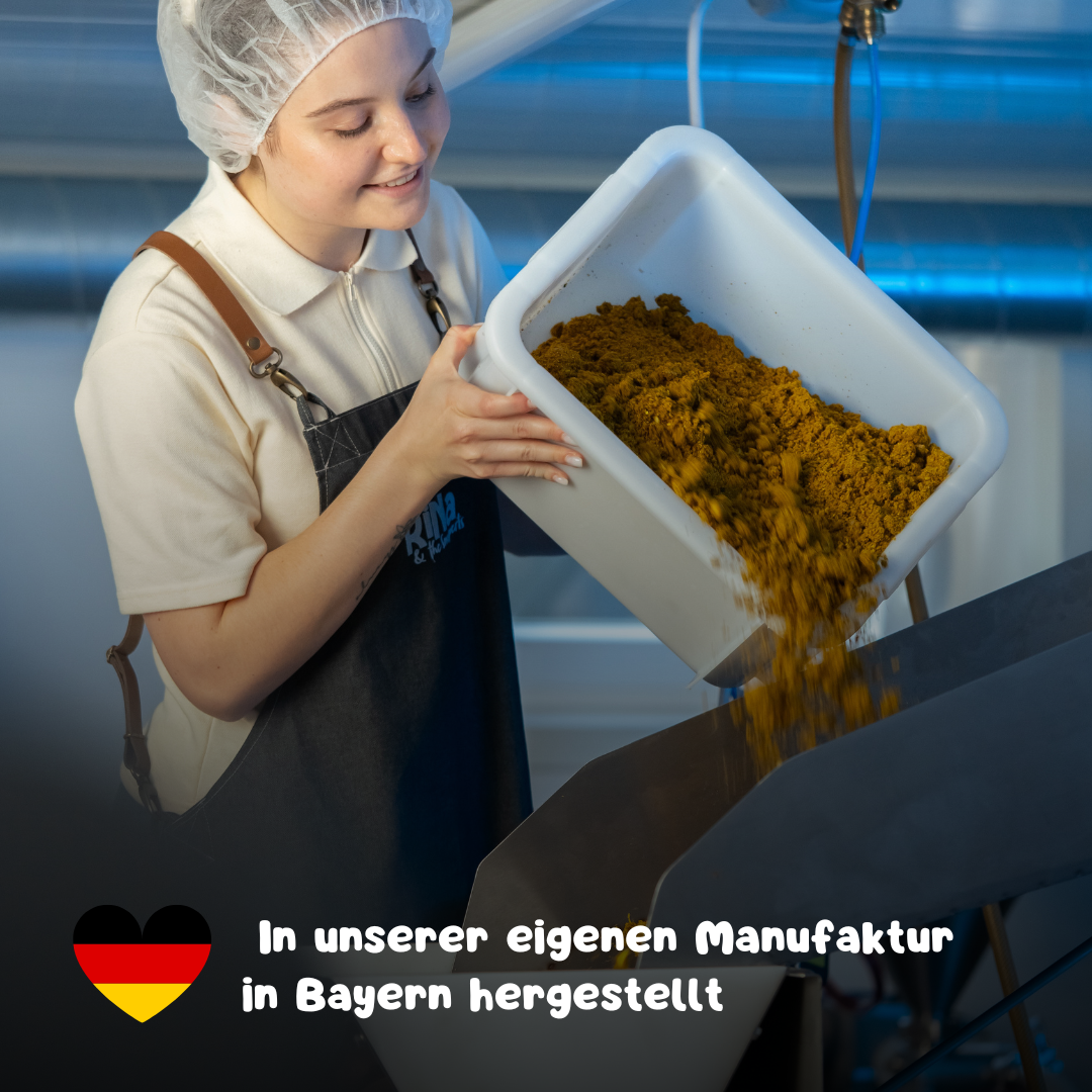 RiNa`s BUG BARK - Hundeleckerli mit ca. 20% hochwertigen Insekten-Protein - 10er-Riegelbox 300g